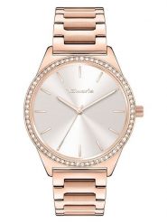 Tamaris Zegarek kwarcowy w kolorze srebrno-różowozłotym rozmiar: onesize. Czerwone, analogowe zegarki Tamaris, ze stali. Za 173.99 zł.