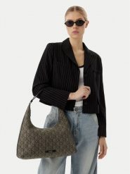 Calvin Klein Torebka Emblem Jacquard LV04F3635G Khaki. Brązowe torebki klasyczne Calvin Klein, bez wzorów, z materiału, bez dodatków. Za 569.99 zł.