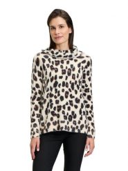 Betty Barclay Sweter w kolorze kremowo-czarnym rozmiar: 44. Brązowe swetry Betty Barclay, bez wzorów, ze splotem, bez ramiączek. Za 130.99 zł.