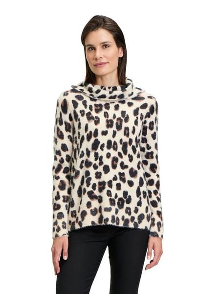 Betty Barclay Sweter w kolorze kremowo-czarnym rozmiar: 44. Brązowe swetry Betty Barclay, bez wzorów, ze splotem, bez ramiączek. Za 130.99 zł.