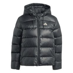 Kurtka puchowa z kapturem dla kobiet adidas Essentials Climawarm. Czarne kurtki adidas, bez wzorów, z puchu, z kapturem. Za 433.00 zł.