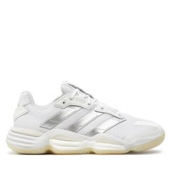 Buty halowe adidas. Białe buty sportowe lifestyle adidas, bez wzorów, bez zapięcia. Za 749.99 zł.