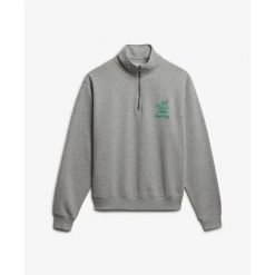 Bluza damska Superdry Country Club Crest Henley. Szare bluzy bez kaptura Superdry, bez wzorów, bez kaptura. Za 326.95 zł.