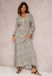 Biała Sukienka Endomela. Białe sukienki Renee, l, bez wzorów, boho, bez kołnierzyka, bez ramiączek, maxi. W wyprzedaży za 63.99 zł.
