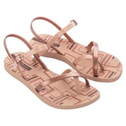 Sandały japonki damskie Ipanema Fashion Sand VIII Fem. Brązowe sandały Ipanema, bez wzorów, z materiału, bez obcasa, bez zapięcia. Za 119.00 zł.