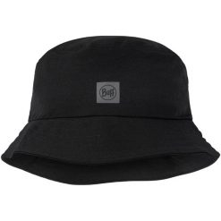 Kapelusz BUFF ADVENTURE BUCKET HAT SOLID. Czarne kapelusze Buff, bez wzorów, sportowe. Za 135.99 zł.