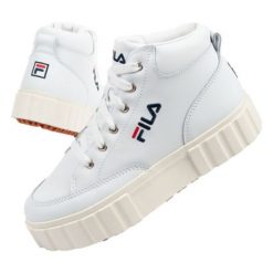 Buty Fila Sandblast FFW018710004 białe. Białe buty treningowe bez wzorów, ze skóry, bez zapięcia. Za 328.84 zł.