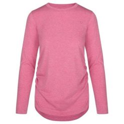 T-shirt damski Loap Baxana różowy. Czerwone t-shirty Scarpa, bez wzorów, z materiału, sportowe, bez kołnierzyka, bez ramiączek. Za 81.10 zł.