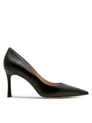 Eva Minge Szpilki EVORA-V1278-08-8 Czarny. Czarne szpilki Eva Minge, bez wzorów, ze skóry, bez obcasa, na szpilce, bez zapięcia. Za 399.00 zł.