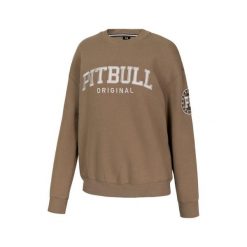 Bluza damska Pitbull oversize Tyrian. Brązowe bluzy PITBULL, xl, bez wzorów, bez kaptura, na fitness i siłownię. W wyprzedaży za 130.90 zł.