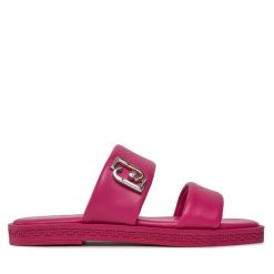 Klapki Liu Jo. Czerwone klapki Liu Jo, bez wzorów, bez obcasa, bez zapięcia. Za 499.99 zł.