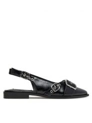 Steve Madden Sandały SM11003901 Czarny. Czarne sandały Steve Madden, bez wzorów, ze skóry, bez obcasa, na płaskiej podeszwie, bez zapięcia. Za 389.99 zł.
