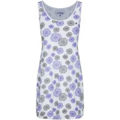 Loap Bluzka Damska Adelka Biała/Fioletowa M. Białe t-shirty sportowe marki Loap, bez wzorów, z bawełny, bez ramiączek. Za 69.00 zł.