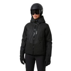 Damska kurtka narciarska Helly Hansen Valdisere 3.0. Czarne kurtki narciarskie Helly Hansen, na zimę, bez wzorów, bez kaptura, narciarskie. W wyprzedaży za 1,286.00 zł.