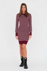 GUESS Bordowa damska sukienka, Rozmiar S. Czerwone sukienki Guess, na co dzień, s, z aplikacjami, bez kołnierzyka, bez ramiączek. W wyprzedaży za 465.99 zł.