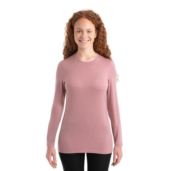 Bluza termoaktywna damska icebreaker 200 Oasis Crewe. Czerwone bielizna termoaktywna damska Icebreaker, bez wzorów, bez ramiączek, narciarskie. Za 279.99 zł.