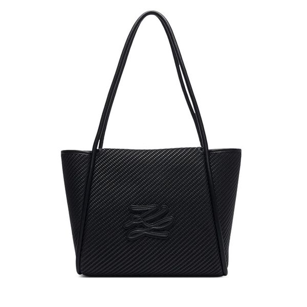 Torebka KARL LAGERFELD. Czarne shopper bag KARL LAGERFELD, bez wzorów, bez dodatków. Za 1,299.00 zł.