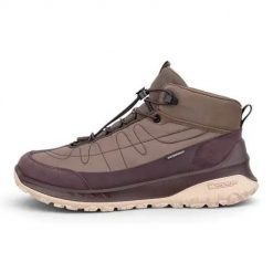 Buty trekkingowe damskie Ecco ULT-TRN. Brązowe buty trekkingowe ECCO, bez wzorów, z materiału, za kostkę, bez zapięcia, trekkingowe. Za 795.00 zł.