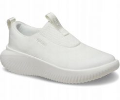 Buty Sportowe Sneakersy Dla Dorosłych Crocs Mellow Ease Slip On. Białe buty treningowe Crocs, bez wzorów, z materiału, bez zapięcia, trekkingowe. Za 263.99 zł.
