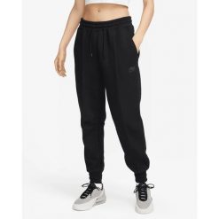 Spodnie sportowe damskie Nike Sportswear Tech Fleece Pant. Czarne spodnie dresowe Nike, bez wzorów, z bawełny. W wyprzedaży za 358.45 zł.