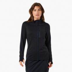 Bluza polarowa Wędrówki damska Swedemount Trondheim Midlayer Full Zip. Czarne bluzy bez kaptura SWEDEMOUNT, na zimę, bez wzorów, z polaru, narciarskie. Za 185.00 zł.