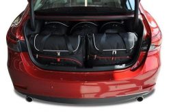 Torby Do Bagażnika Mazda 6 Limousine 2012-2024 5Szt Kjust. Czarne torby podróżne KJUST, bez wzorów, z kauczuku. Za 1,622.00 zł.