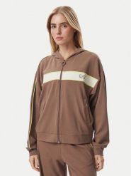 EA7 Emporio Armani Bluza 7W001335 AF13289 U6041 Brązowy Regular Fit. Brązowe bluzy EA7 Emporio Armani, xs, bez wzorów, z wiskozy, bez kaptura. Za 689.99 zł.