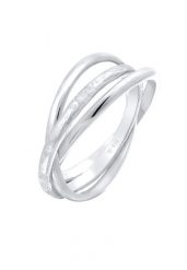 Elli Damski pierścionek owijany Trinity Basic Classic w srebrze 925 Sterling Silver Pierścionki 1 ct. Szare pierścionki Elli, srebrne. Za 293.99 zł.