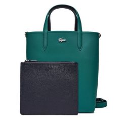 Torebka Lacoste. Niebieskie torebki klasyczne Lacoste, bez wzorów, klasyczne, bez dodatków. Za 629.99 zł.
