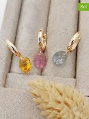 Nakkash Kolczyki-kreole (3 szt.) rozmiar: onesize. Żółte kolczyki Nakkash, szklane. Za 56.79 zł.