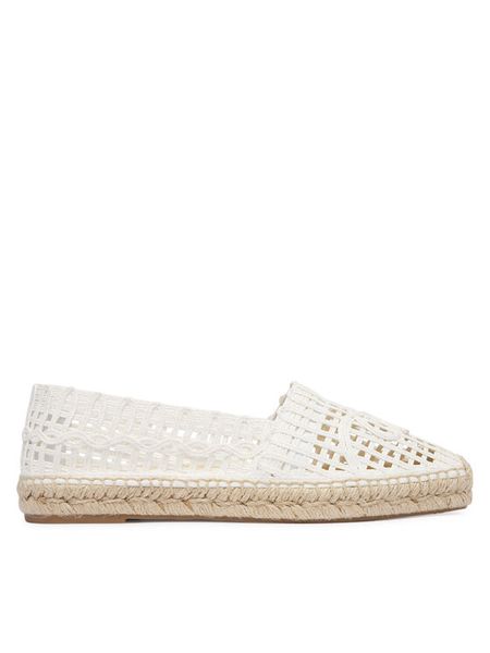Weekend Max Mara Espadryle 2615521135670 Biały. Białe czółenka Weekend Max Mara, bez wzorów, ze skóry, bez obcasa. Za 769.99 zł.