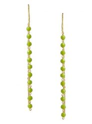 Ivy Pozłacane kolczyki z kryształami rozmiar: onesize. Zielone kolczyki ivy, z kryształem, pozłacane. Za 39.99 zł.