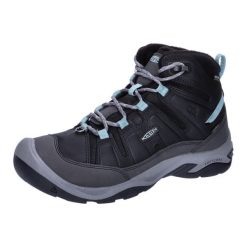 KEEN Buty trekkingowe damskie Circadia Mid Polar black/cloud blue r.37. Czarne buty trekkingowe Keen, bez wzorów, z gumy, bez zapięcia, trekkingowe. Za 305.45 zł.
