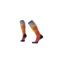 Skarpety narciarskie unisex Ski Zero Cushion Geo Peaks Print Otc. Czerwone skarpetki Smartwool, bez wzorów, z wełny. Za 139.99 zł.