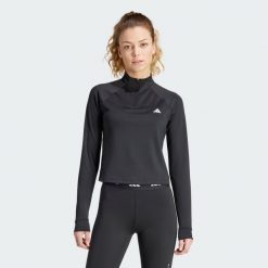 Bluza Train Essentials Minimal Branding 1/4-Zip. Czarne bluzy adidas, s, bez wzorów, z dzianiny, klasyczne, bez ramiączek, bez kaptura. Za 206.45 zł.
