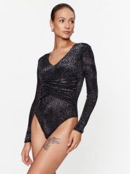 Guess Body W3BP20 KBXP0 Granatowy Slim Fit. Niebieskie body i gorsety Guess, z aplikacjami, z syntetyku, bez ramiączek. Za 379.99 zł.