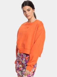 Roxy Bluza Ess Nrj Cn Otlr ERJFT04670 Pomarańczowy Regular Fit. Brązowe bluzy Roxy, l, bez wzorów, z bawełny, bez kaptura. Za 149.99 zł.