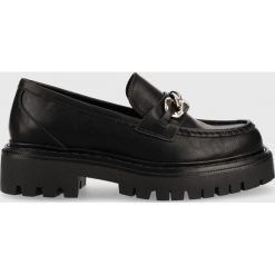 Aldo mokasyny Brixton damskie kolor czarny na platformie. Czarne mokasyny Aldo, bez wzorów, z gumy, z okrągłym noskiem. W wyprzedaży za 254.99 zł.