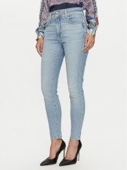Guess Jeansy W4YA34 D52U0 Niebieski Skinny Fit. Niebieskie jeansy Guess, z aplikacjami, z bawełny. Za 259.99 zł.