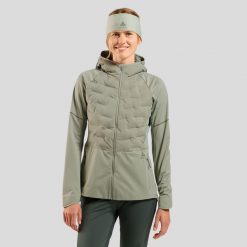 Kurtka przeciwwiatrowa Odlo Jacket ZEROWEIGHT INSULATOR. Brązowe kurtki ODLO, bez wzorów, z puchu, bez kaptura. Za 999.99 zł.