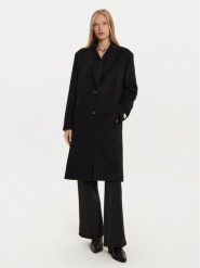 Calvin Klein Płaszcz wełniany K20K207701 Czarny Regular Fit. Czarne płaszcze Calvin Klein, na zimę, bez wzorów, z syntetyku, bez kaptura. Za 1,699.00 zł.