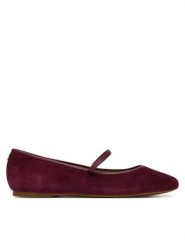 LAUREN RALPH LAUREN Baleriny Jayna Mj Fl 802P18425001 Bordowy. Czerwone baleriny Lauren Ralph Lauren, bez wzorów, ze skóry, bez obcasa, bez zapięcia. Za 599.99 zł.