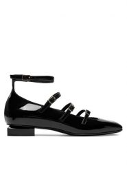 AGL Baleriny Angie L Straps D557003PCMOON.0000 Czarny. Czarne baleriny AGL, bez wzorów, z lakierowanej skóry, bez obcasa, bez zapięcia. Za 1,199.00 zł.