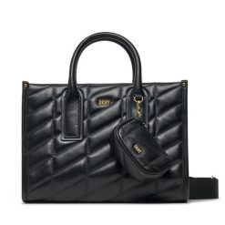 Torebka DKNY. Czarne torebki klasyczne DKNY, bez wzorów, klasyczne, bez dodatków. Za 799.99 zł.