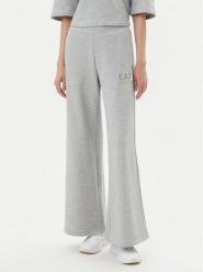 EA7 Emporio Armani Spodnie dresowe 7W000179 AF12473 O8002 Szary Wide Leg. Szare spodnie dresowe EA7 Emporio Armani, bez wzorów, z bawełny. Za 419.99 zł.