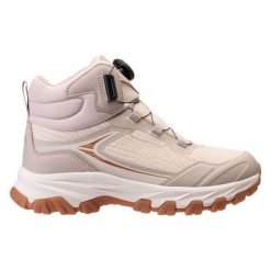 Buty Elbrus Katrian Mid Wp Wo's 92800633700 beżowy. Brązowe buty trekkingowe bez wzorów, z gumy, bez zapięcia, trekkingowe. Za 545.26 zł.
