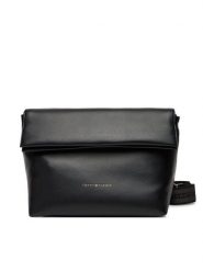 Tommy Hilfiger Torebka Th Logotape AW0AW17692 Czarny. Czarne listonoszki Tommy Hilfiger, bez wzorów, ze skóry, bez dodatków. Za 459.99 zł.