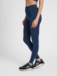 Damskie legginsy mid-rise Hummel Shaping. Niebieskie legginsy Hummel, bez wzorów, z dzianiny, eleganckie. Za 213.00 zł.