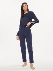United Colors Of Benetton Piżama 3Y5E3P02P Granatowy Relaxed Fit. Niebieskie piżamy United Colors Of Benetton, l, bez wzorów, z bawełny, bez kołnierzyka, bez ramiączek. Za 239.99 zł.