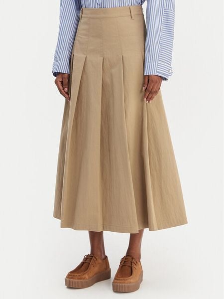 Weekend Max Mara Spódnica trapezowa Orme 2615101111 Beżowy Regular Fit. Brązowe spódnice Weekend Max Mara, bez wzorów, z bawełny, trapezowe. Za 842.99 zł.